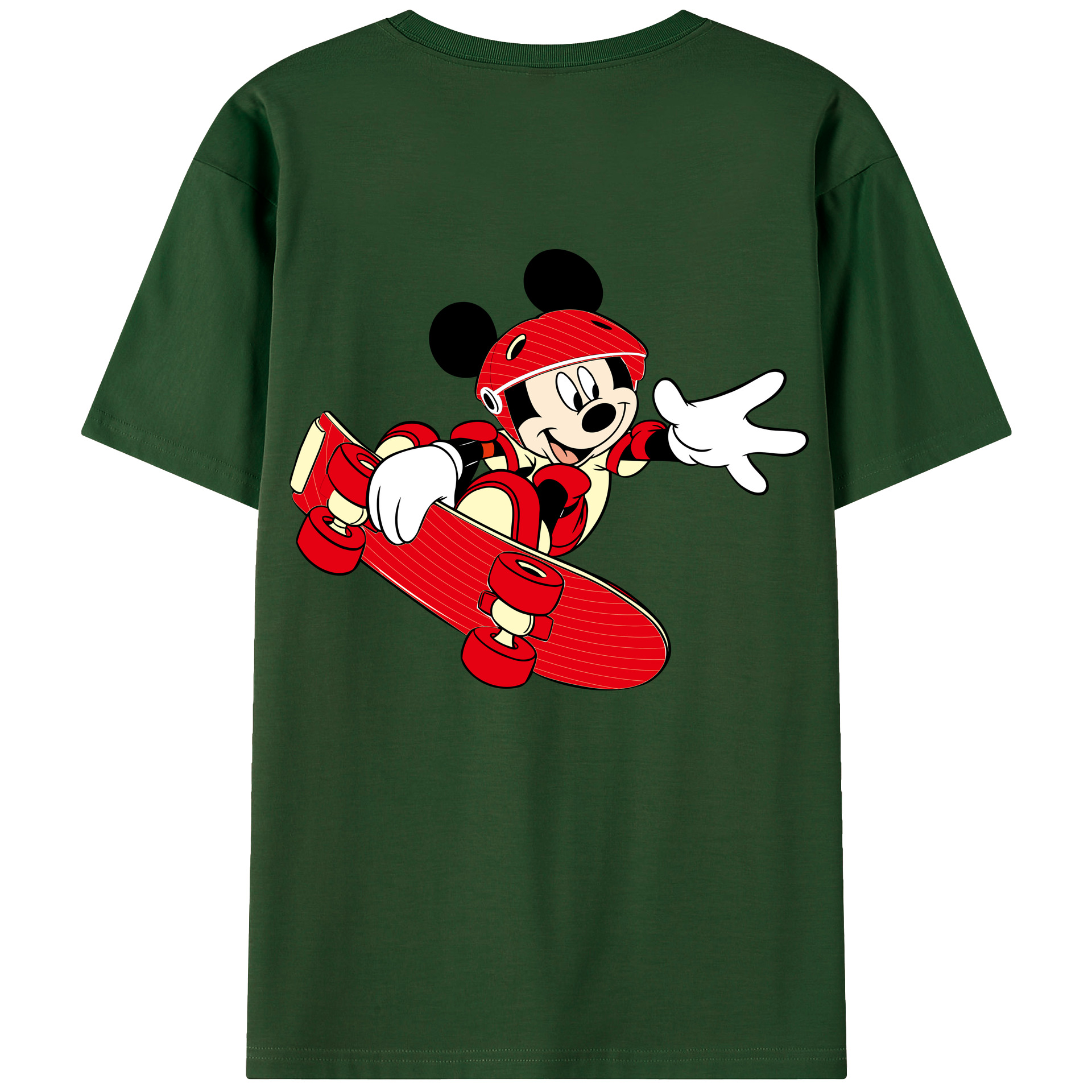 （画像用） ミッキーマウス Mickey Mouse 綿100％半袖Tシャツ（背面プリント）